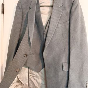Cardinal brand, grey mens pinstripe suit.